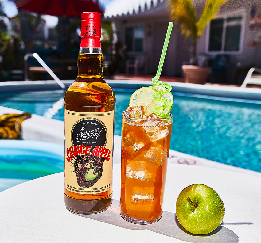 Sailor Jerry’s Savage Apple Buck rum cocktail