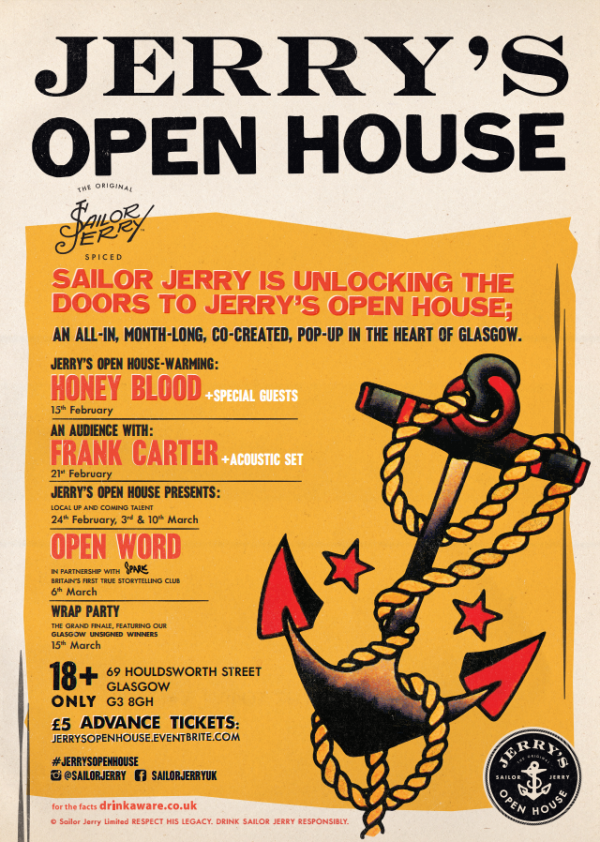 Schedule for Jerry's Open House event in Glasgow